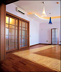 Example of laying artistic parquet