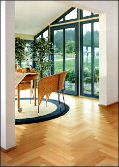 Example of laying the parquet floor Example of laying the parquet floor